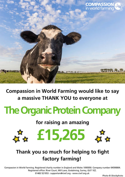 £15,265 Donated to Compassion in World Farming