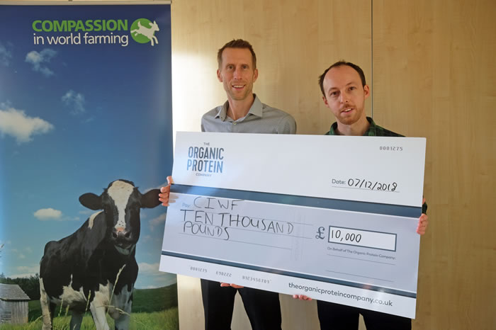 £10,000 donated to Compassion in World Farming!