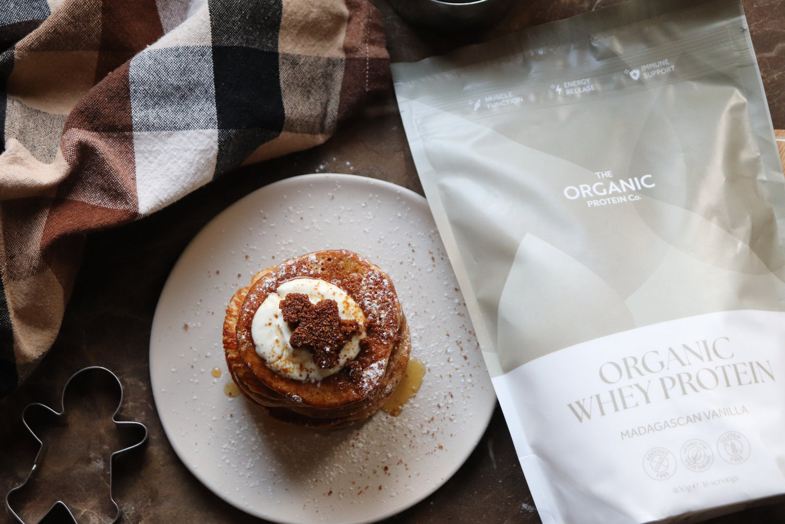 Gingerbread Protein Pancakes