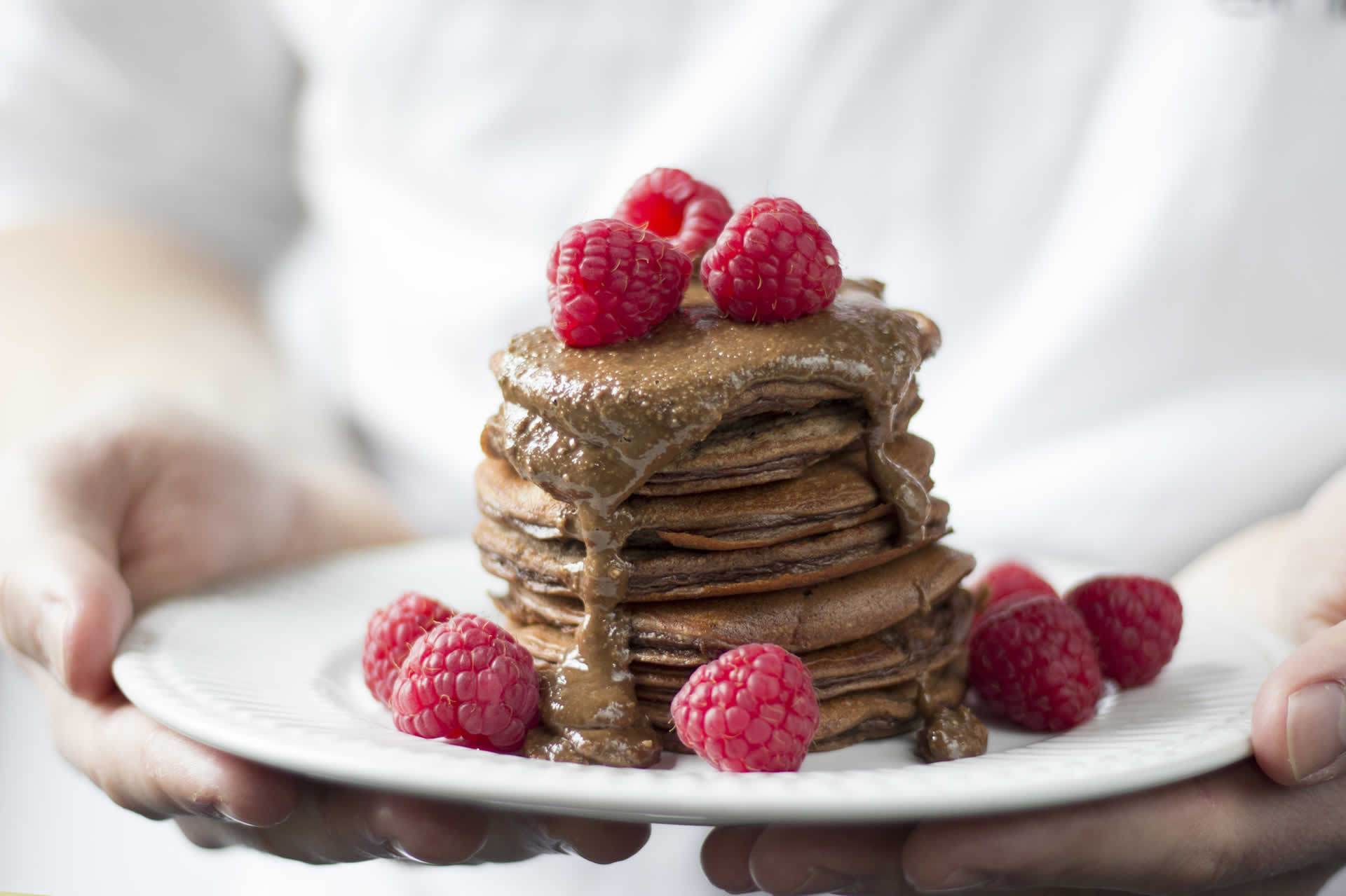 Indulgent Chocolate Protein Pancakes