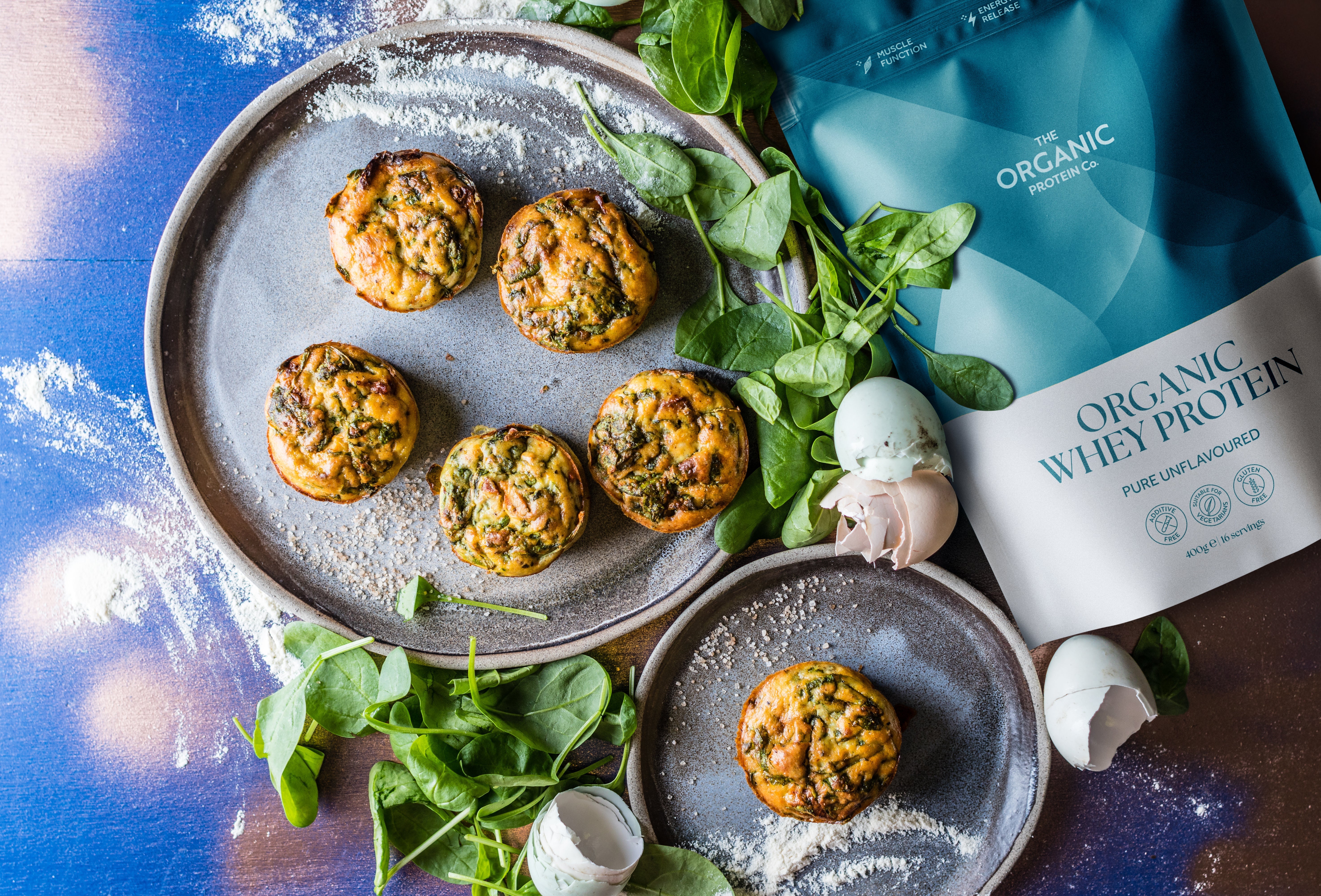 Whey Protein Spinach Muffins with Ricotta