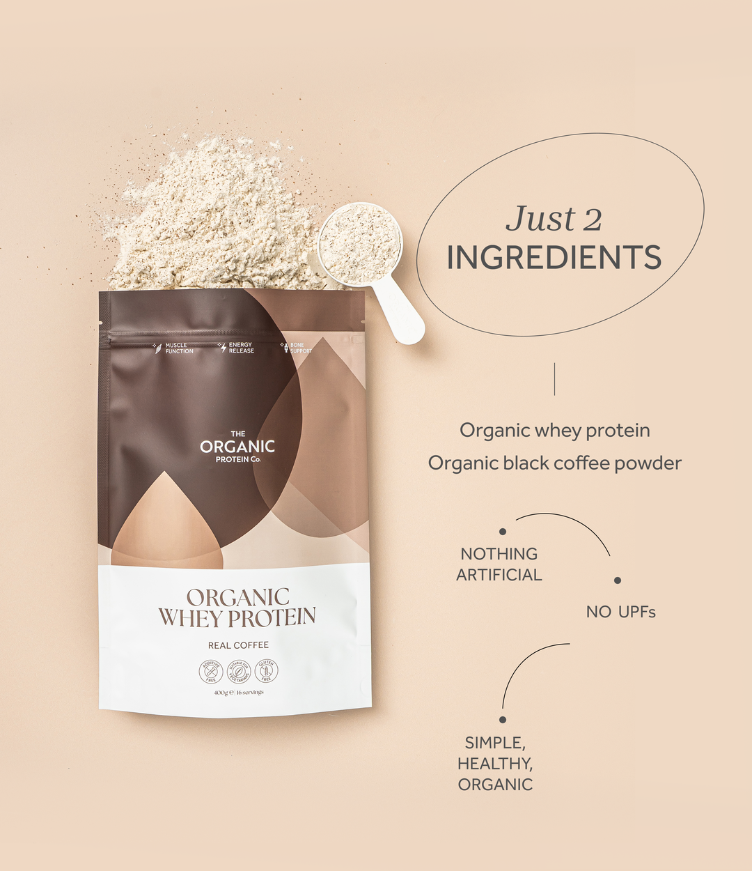 Real Coffee Organic Whey Protein Powder