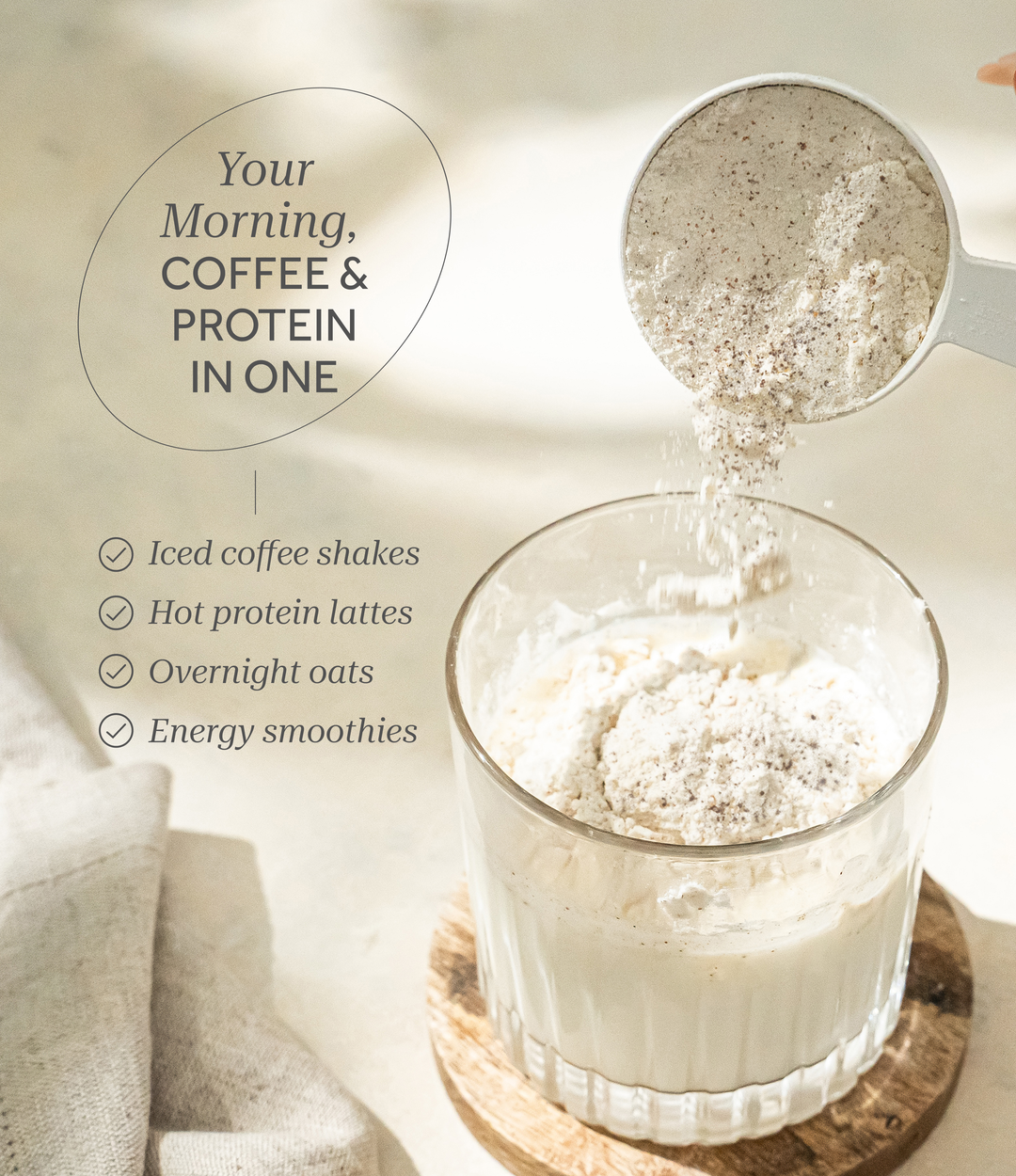 Real Coffee Organic Whey Protein Powder