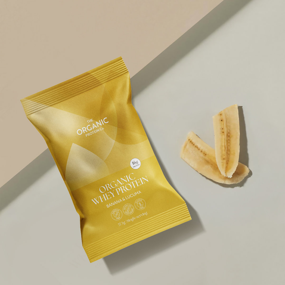 Organic Whey Protein Banana & Lucuma (one per flavour, 25g)