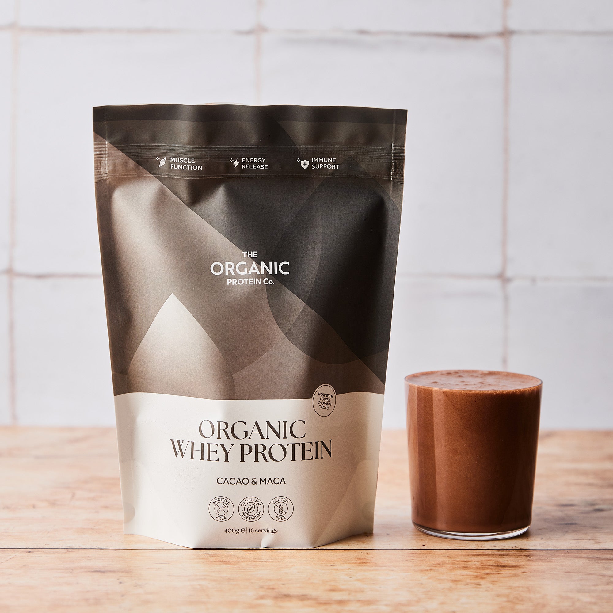 Organic Whey Protein Chocolate - Cacao & Maca