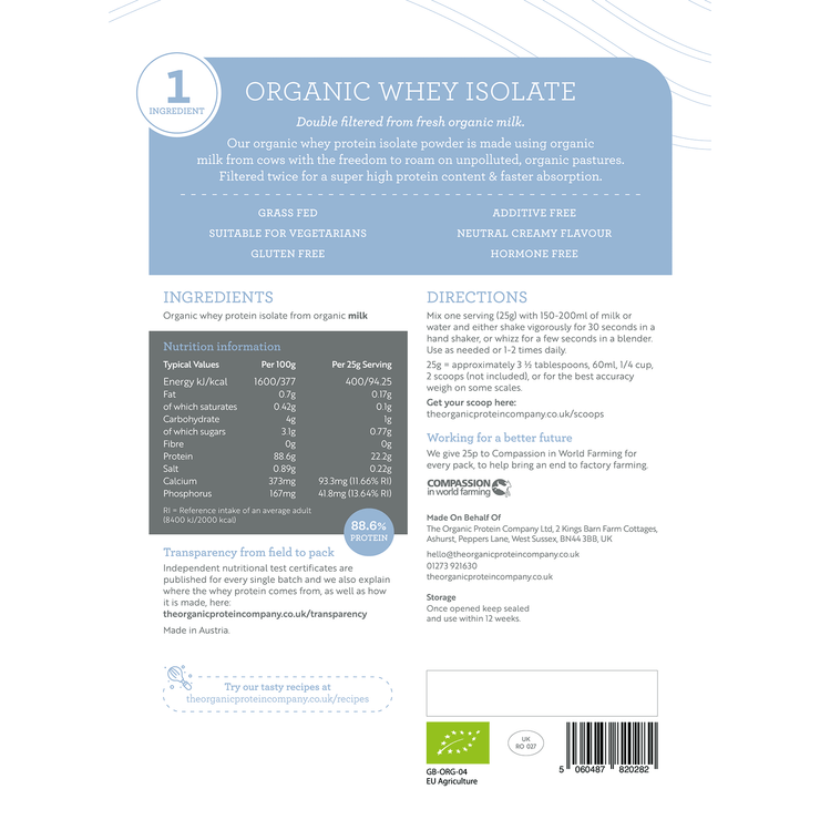 Organic Whey Protein Isolate